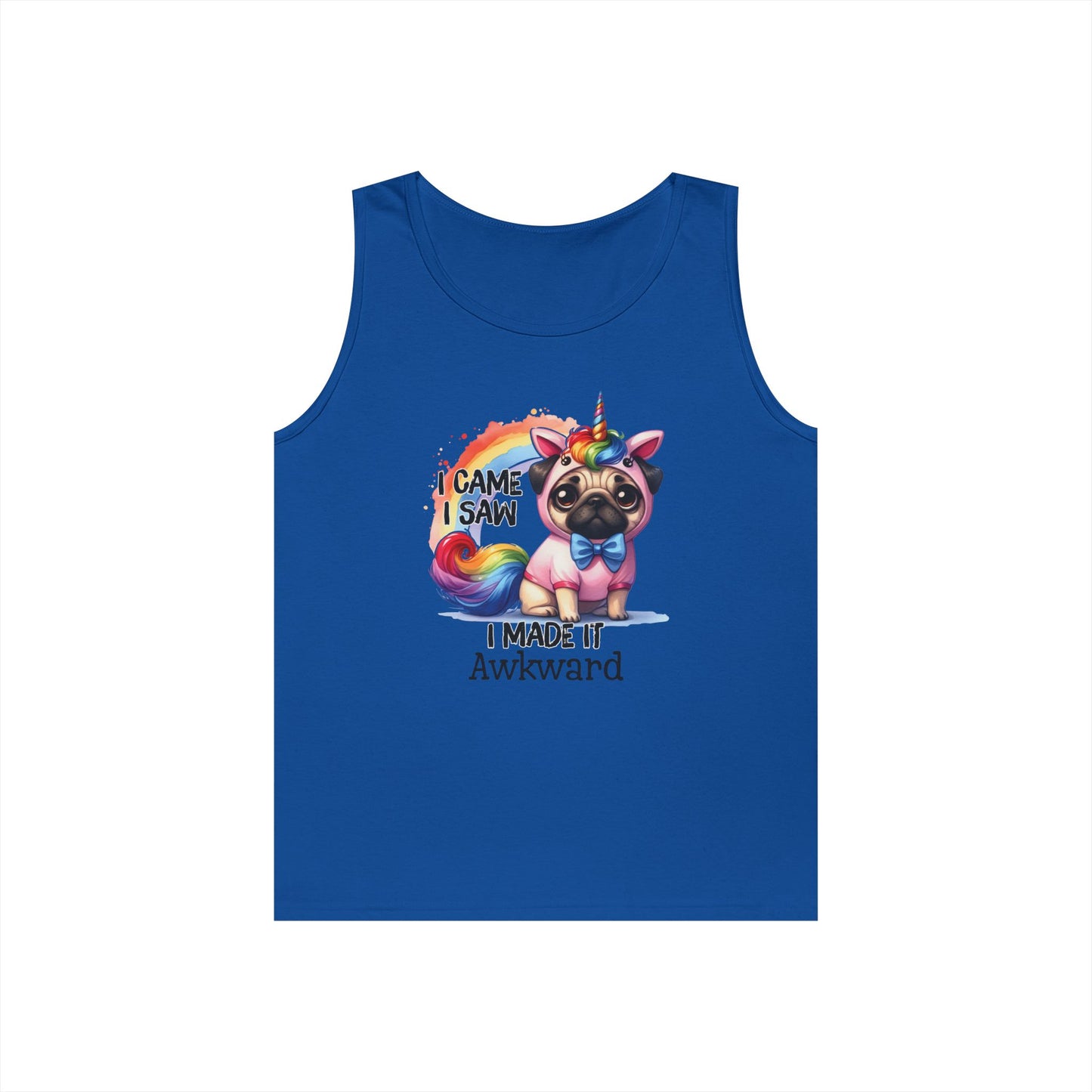 Awkward Unicorn Pug Tank Top