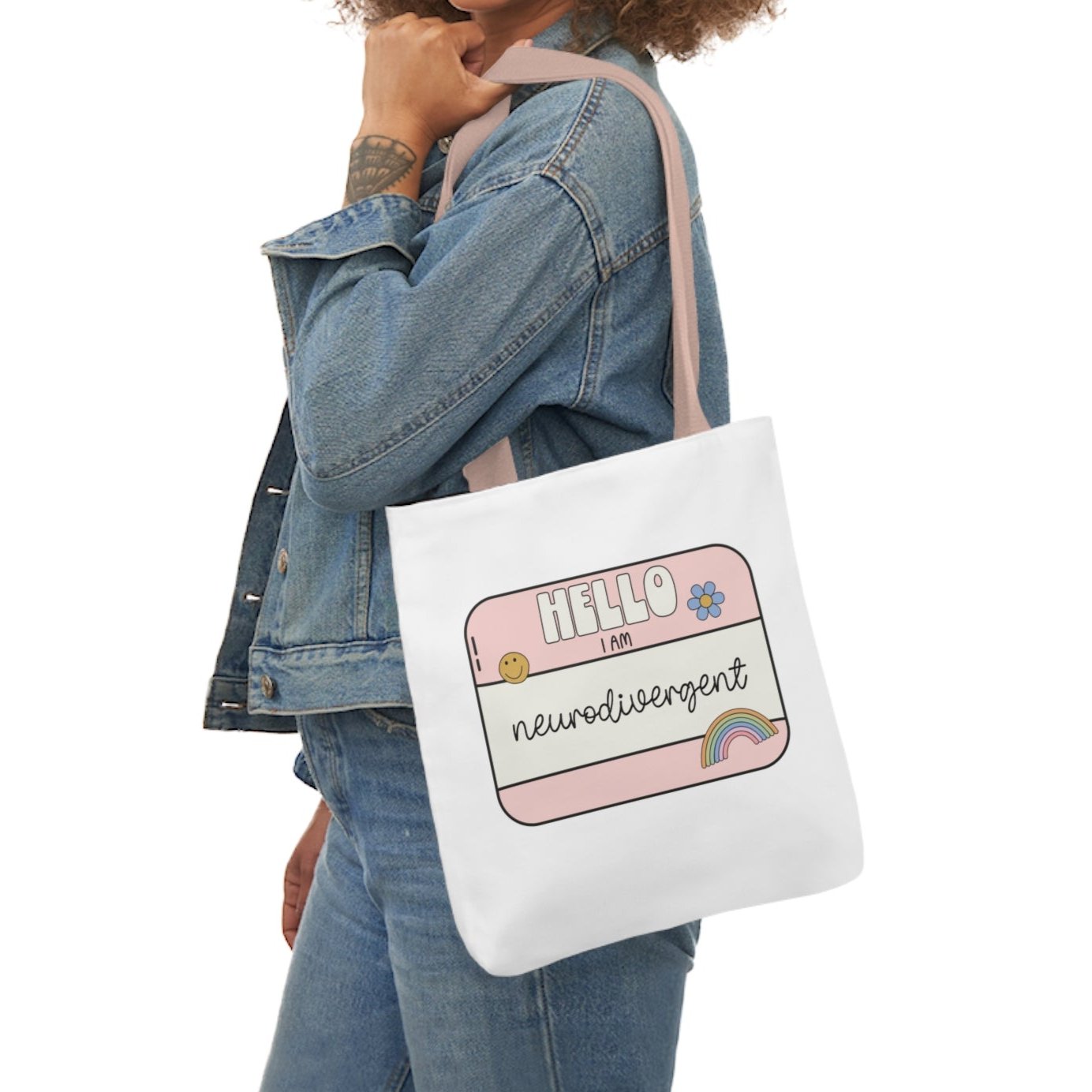 Hello I am Neurodivergent Canvas Tote Bag - Vivid Divergence