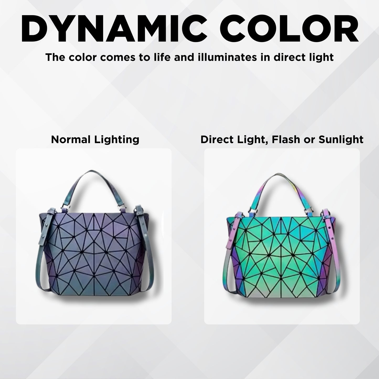 Dynamic Dazzle Geometric Handbag