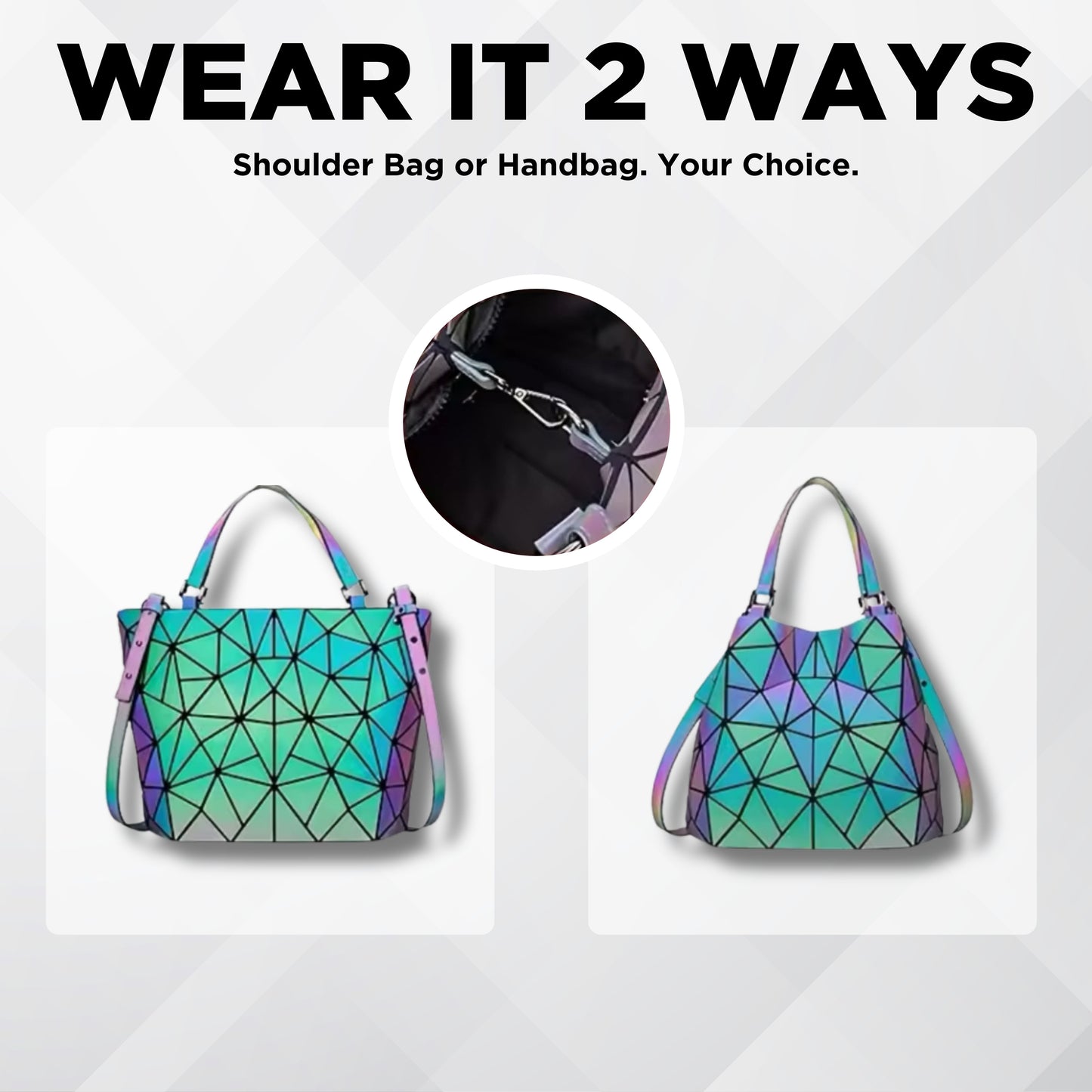Dynamic Dazzle Geometric Handbag