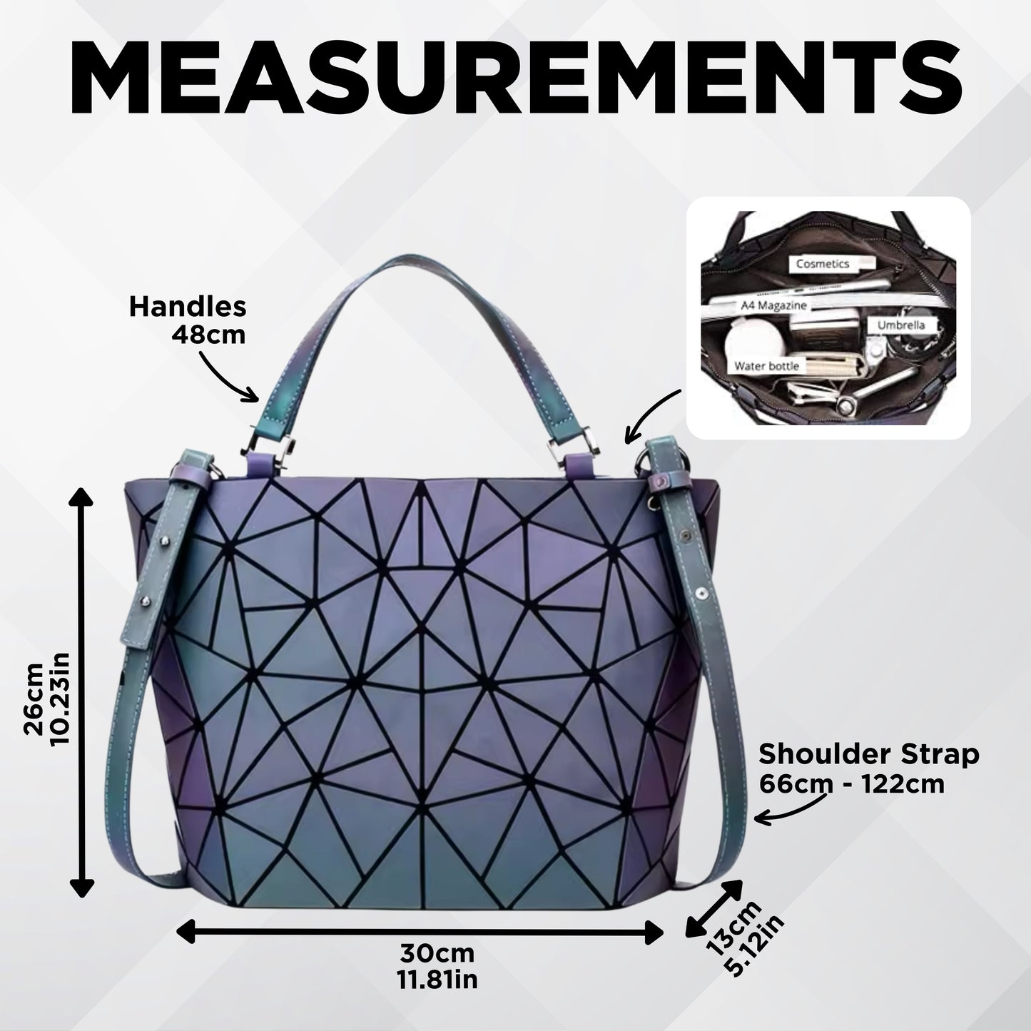 Dynamic Dazzle Geometric Handbag