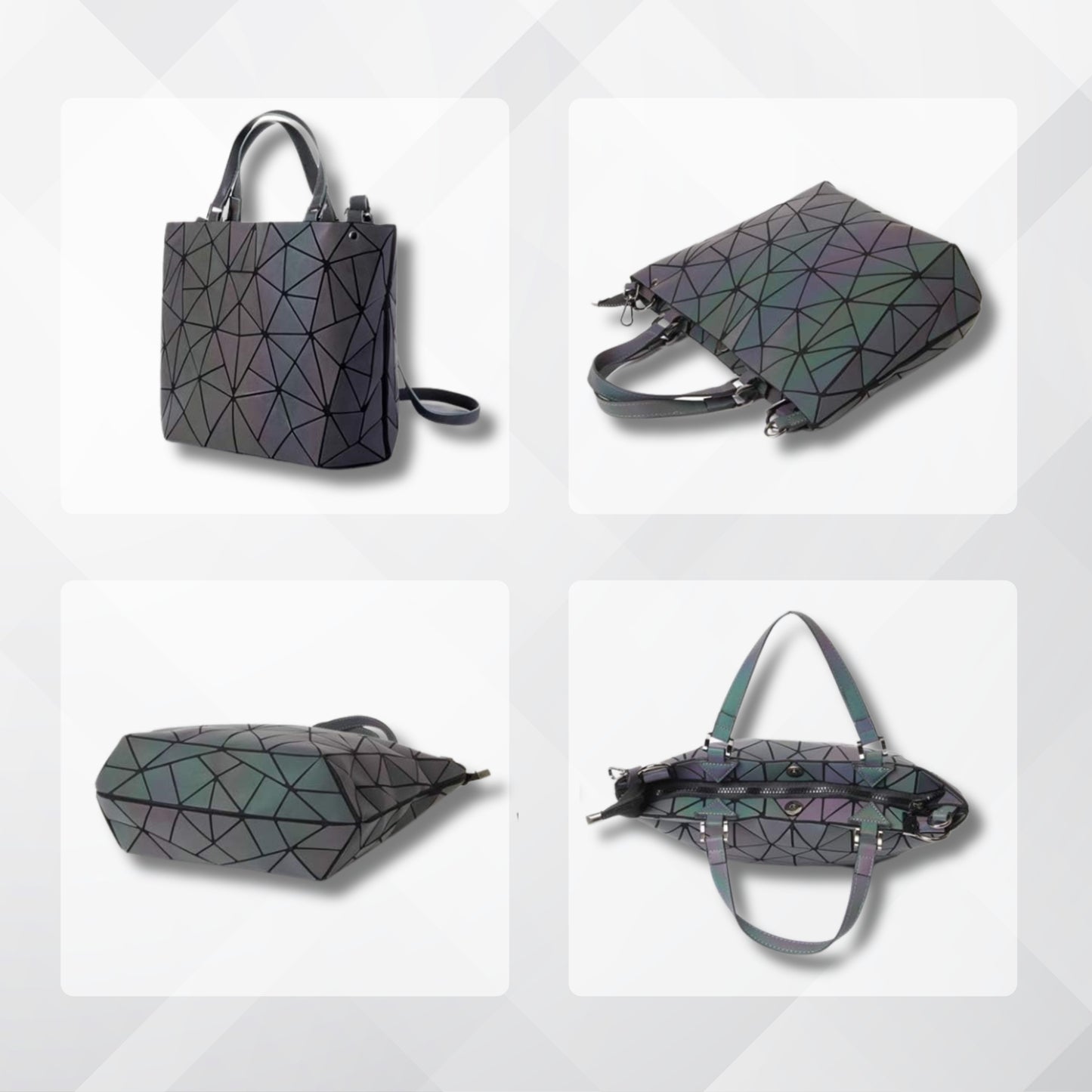 Dynamic Dazzle Geometric Handbag