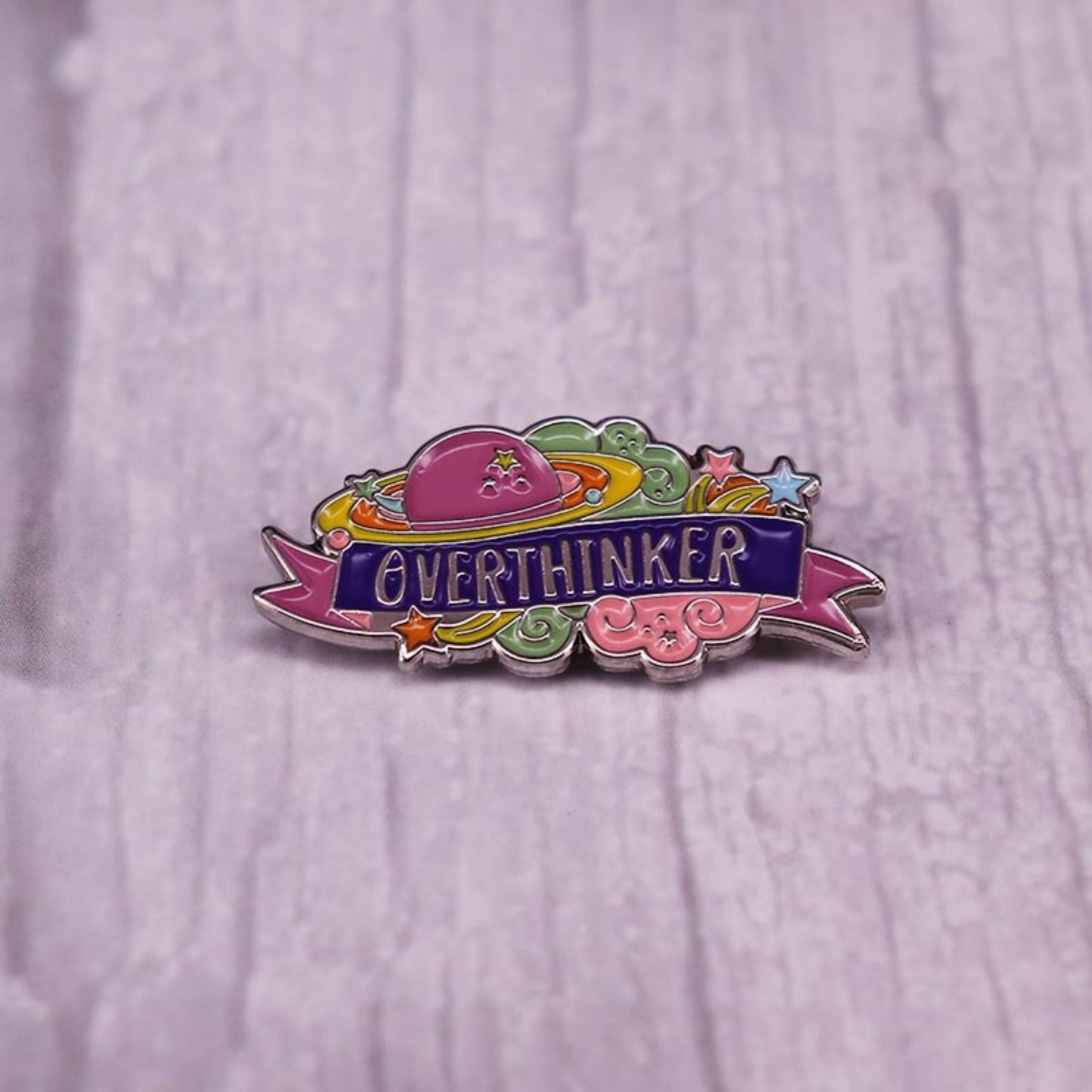 Overthinker's Galaxy Badge Pin