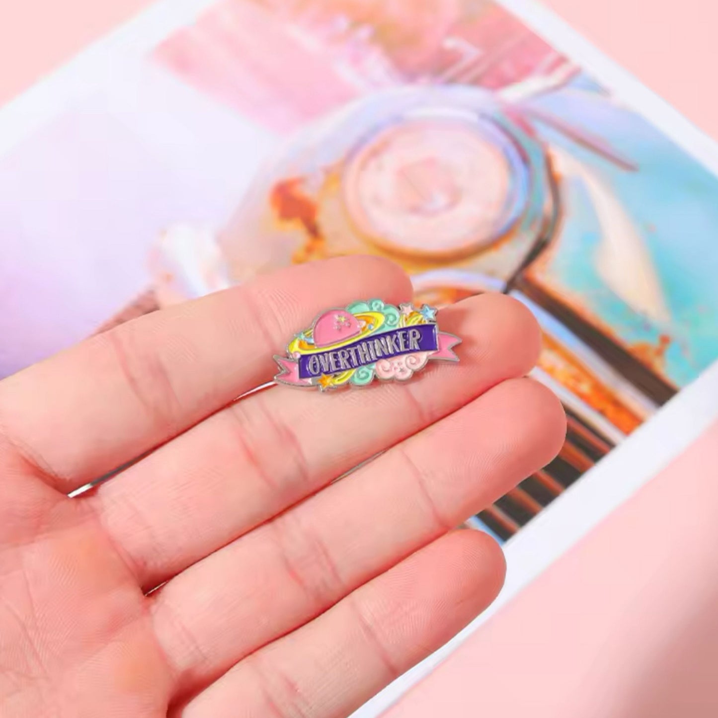 Overthinker's Galaxy Badge Pin