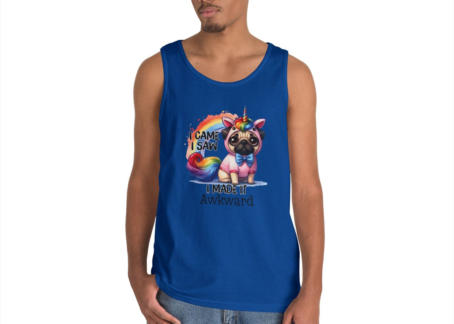 Awkward Unicorn Pug Tank Top