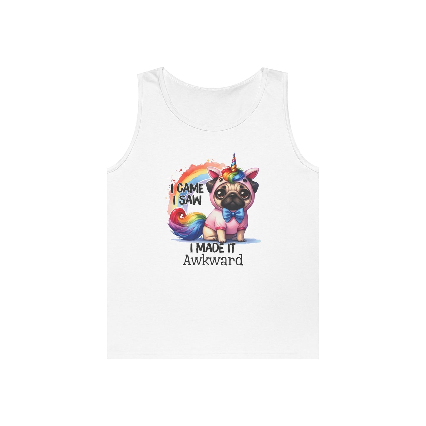 Awkward Unicorn Pug Tank Top