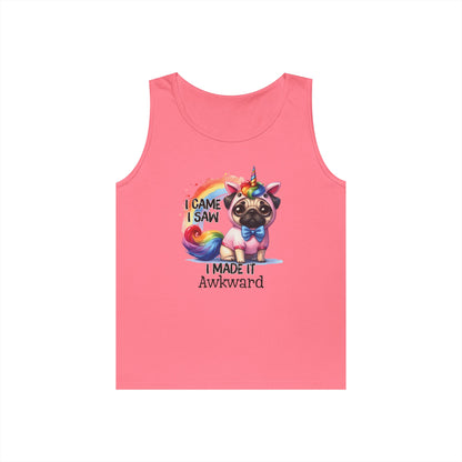 Awkward Unicorn Pug Tank Top