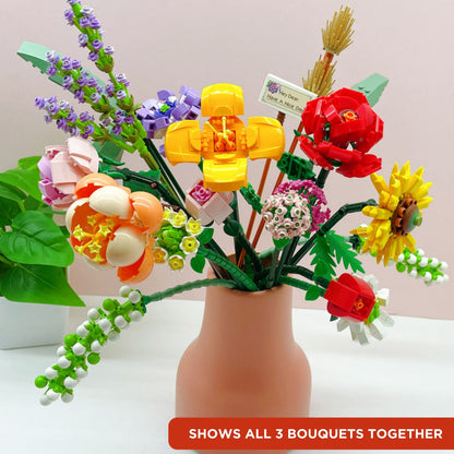 Eternal Bouquet Building Blocks | Sunset Dreams Collection