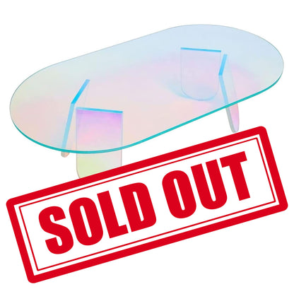 Iridescent Rainbow Color Acrylic Coffee Table | Side Table