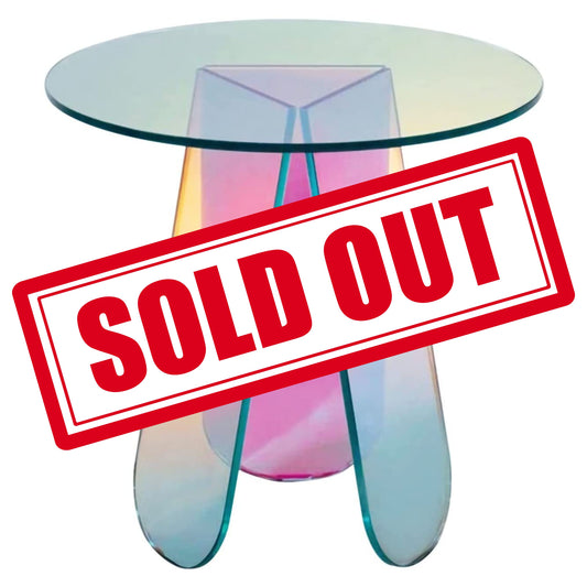 Iridescent Rainbow Color Acrylic Coffee Table | Side Table