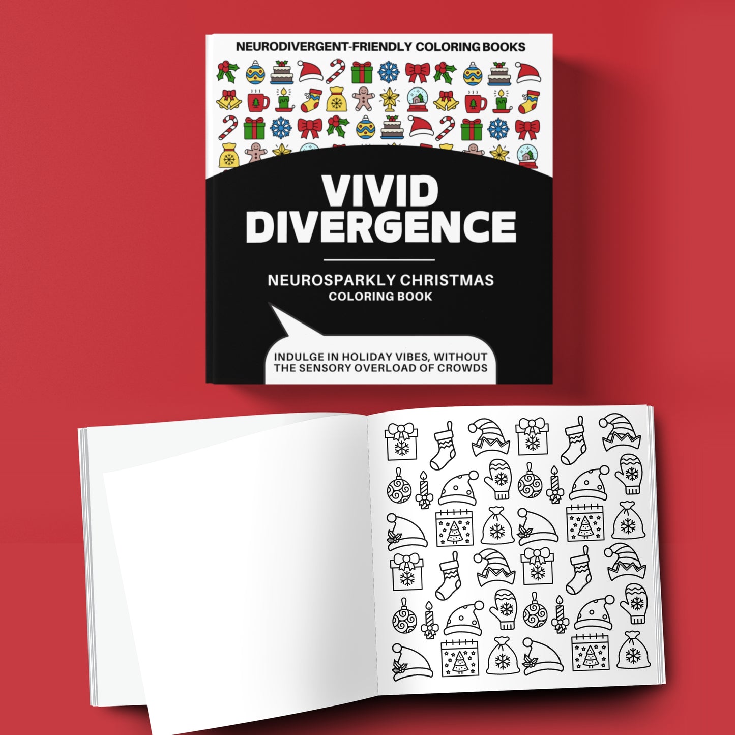 Bold & Easy Coloring Book | Neurosparkly Christmas