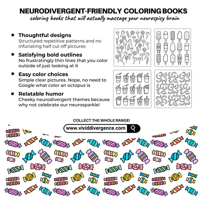 Bold & Easy Coloring Book | Sugar Rush