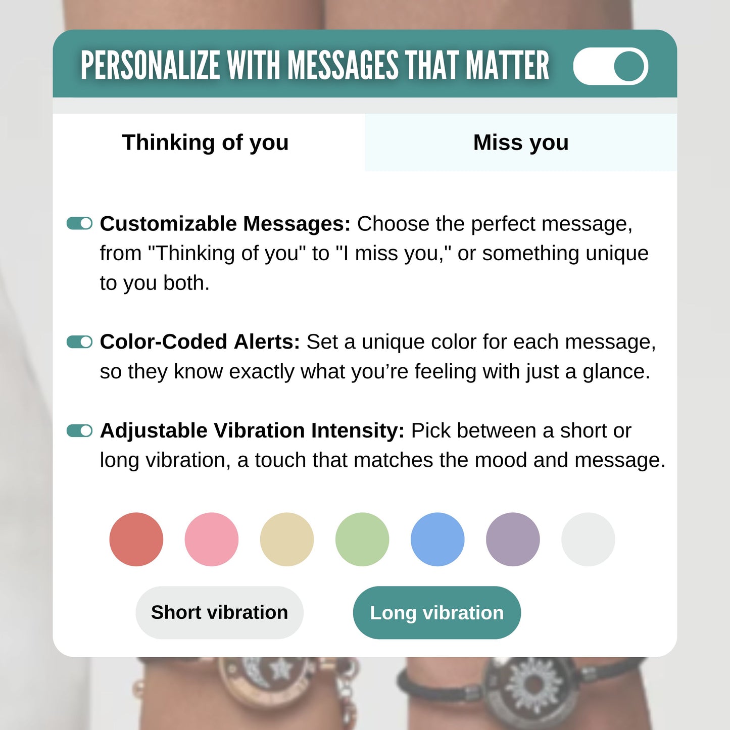Touch Connect Bracelets | Pair of Connective Interactive Bracelets | Unity Blue Bond