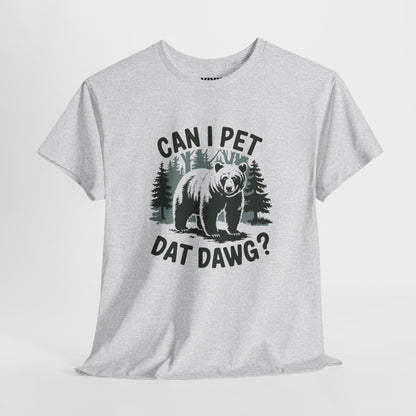 Laid flat light grey T-shirt with bold meme text and outdoors-themed dog design. A must-have for dog lovers and introverts with snacks. Part of the Vivid Divergence Memewear Collection!
