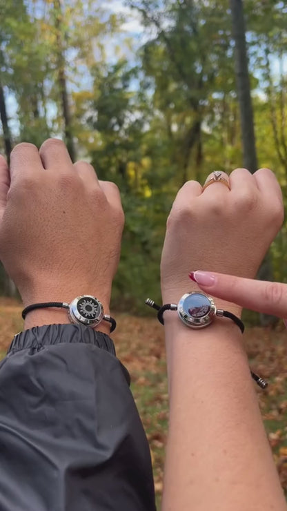 Touch Connect Bracelets | Pair of Connective Interactive Bracelets | Unity Blue Bond